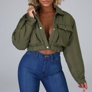 Olive crop jacket (NEW)